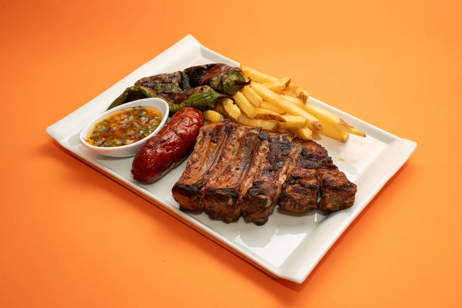 Costilla ibérica al carbón